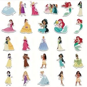 Disney Princess Character Sticker Collection 53 piece set